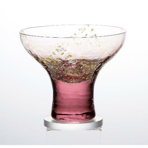 10366PAM 【東洋佐々木ガラス】 江戸硝子 八千代窯 高台杯(梅紫) 95ml