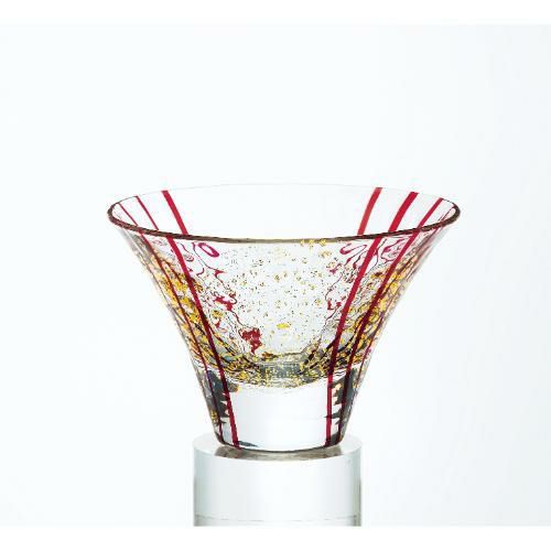 10782 【東洋佐々木ガラス】 江戸硝子 八千代窯 杯(花見酒) 80ml