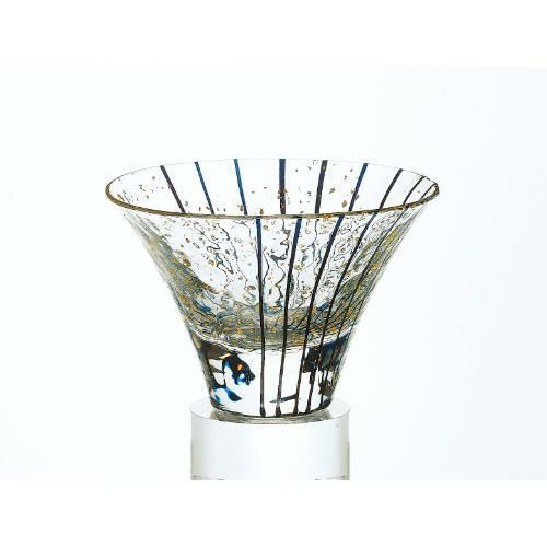 10784 【東洋佐々木ガラス】 江戸硝子 八千代窯 杯(月見酒) 80ml