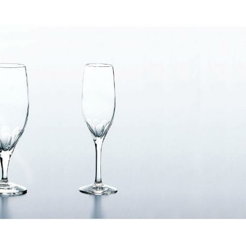 30G54HS-E102 【東洋佐々木ガラス】 ラーラ フルートシャンパン(格子ライン) 165ml