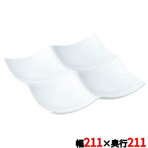 タイド 21cm4菜皿