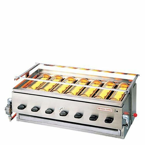 アサヒ 赤外線下火式グリラー 黒潮7号(7連)SG－22K型 13A