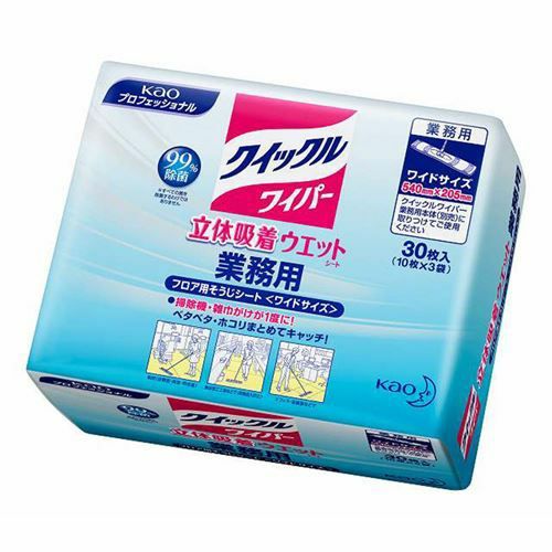 【花王】クイックルワイパー 立体吸着 ウエットシート 30枚