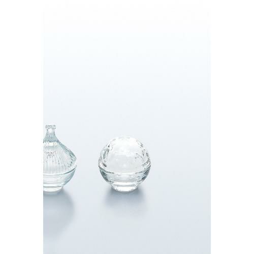 TS44006 【東洋佐々木ガラス】 水玉 蓋付珍味入 φ52mm