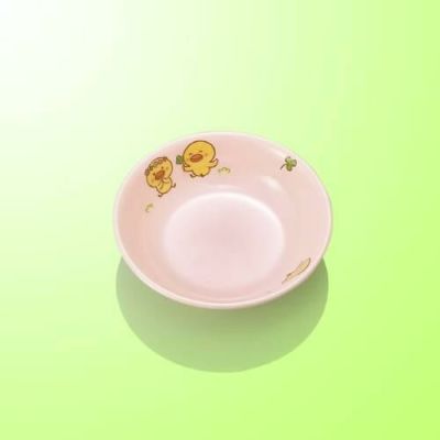 子供食器 10cm丸深皿 ひよこぐみピンク