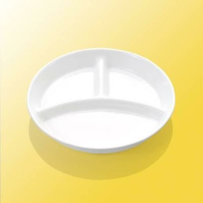 子供食器 三つ仕切皿 ホワイトピア