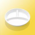 子供食器 三つ仕切皿 ホワイトピア