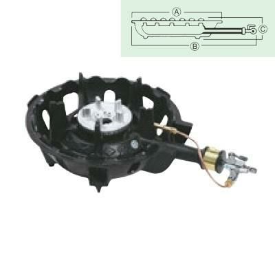 MDX-148P パイロット付 13A(都市ガス) 鋳物コンロ 一重バーナー ハイカロリーコンロ(1重)