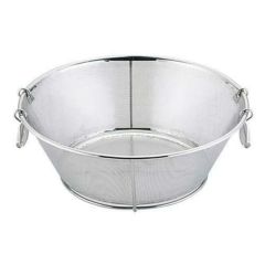 UK 18-8 補強付パンチング平底揚ザル 51cm