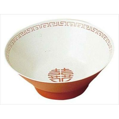 メラミン中華食器 瑞祥 中華丼 新 CA-12 外赤内白