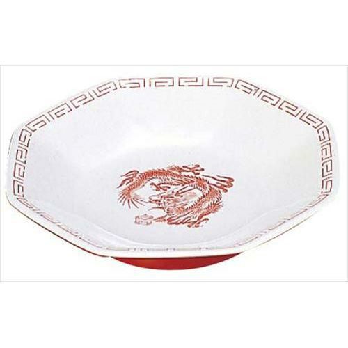 メラミン中華食器 瑞祥 八角皿 竜 CA-30