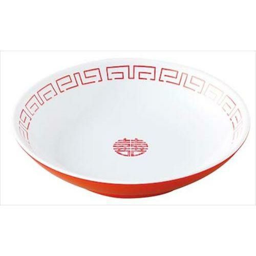 メラミン中華食器 瑞祥 小皿 CA-41 外赤内白