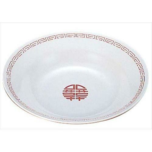 メラミン中華食器 瑞祥 冷麺皿(新型)CA-19 外赤内白