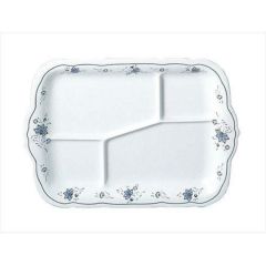 メラミン ビューティーフラワー 角皿A仕切付 15.2インチ BF-24