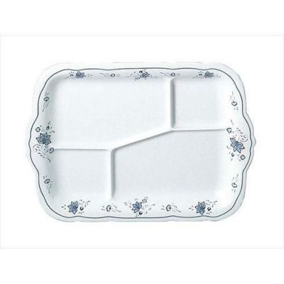 メラミン ビューティーフラワー 角皿A仕切付 16.8インチ BF-27