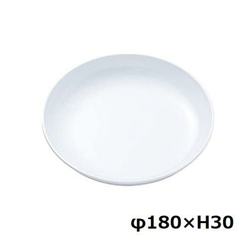 メラミン給食用食器 和皿 No.44A 6.0寸 白