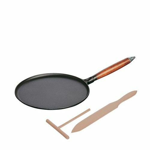 ストウブ 木柄 クレープパン 28cm ブラック 40509－525