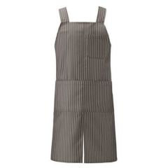 胸当てエプロンＨ型【ブラックストライプ】