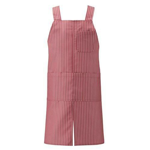 胸当てエプロンＨ型【ワインストライプ】