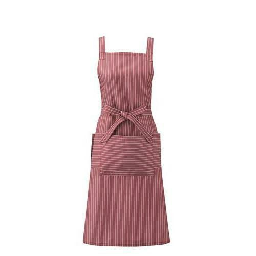 胸当てエプロン【ワインストライプ】