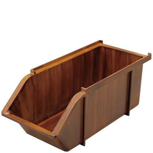 EBM スタッカブルオーガナイザーボックス マホガニー