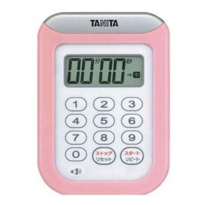 タイマー 【タニタ 丸洗イタイマー 100分計 TD-378 ピンク】 TD-378 幅20.5 奥行77 高さ112 【グループA】