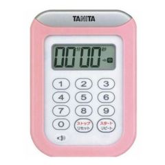 タイマー 【タニタ 丸洗イタイマー 100分計 TD-378 ピンク】 TD-378 幅20.5 奥行77 高さ112 【グループA】