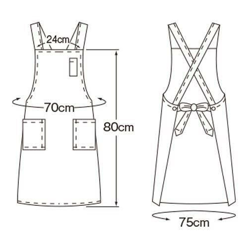 胸当てエプロン【ブラック】