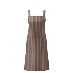 胸当てエプロン【ブラウンストライプ】