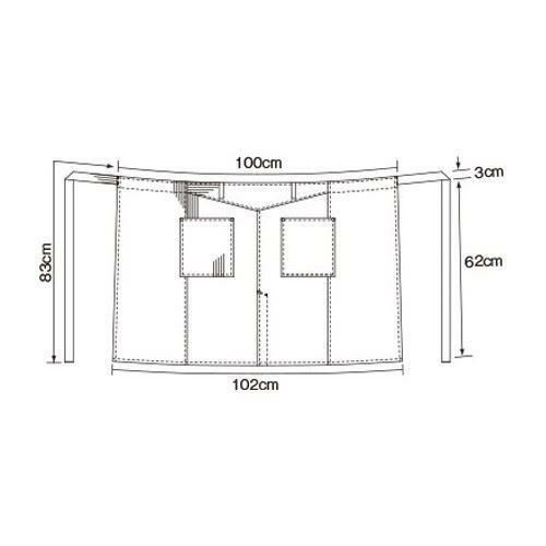 ミドルエプロン【インディゴブルー】