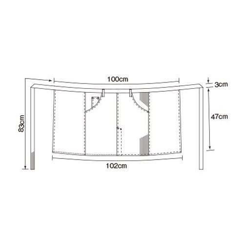 ミドルエプロン【インディゴブルー】