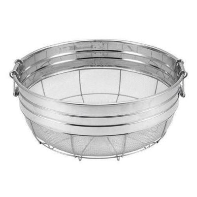 ザル 【18-8 取手付 広巾ザル(ミゾ付)55cm】 (A)580(B)550(C)252(D)120 【グループA】