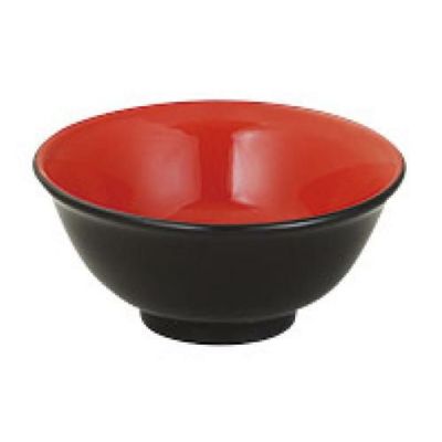 リーバイ 11.5cmスープ碗 赤/黒