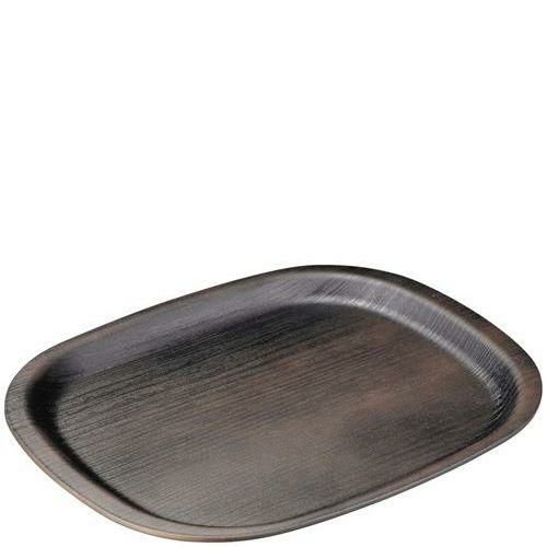 小判木目トレー 9寸 総ダークブラウン 1101505