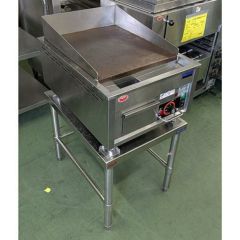 中古】電気グリドル サーモスタット付き マルゼン MEG-046 幅450×奥行