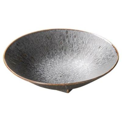 窯変孔雀とちり丸皿（小）