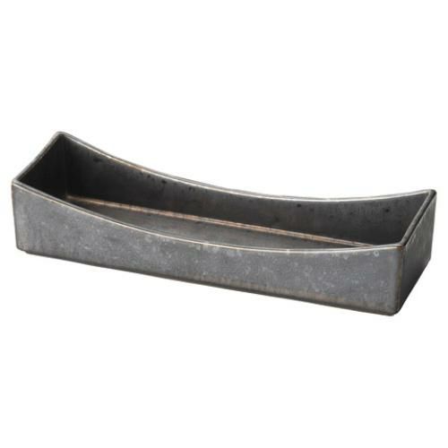 金結晶切立長角前菜皿