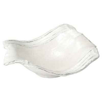 炭化土粉引両上り9.5寸 鉢