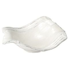 炭化土粉引両上り9.5寸 鉢