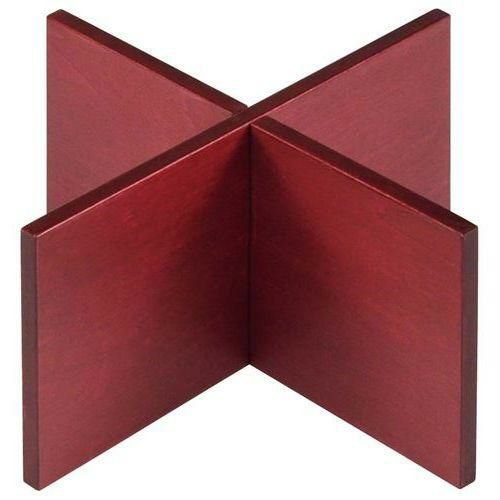 木製 組立十字スタンド 赤 200×200×100mm