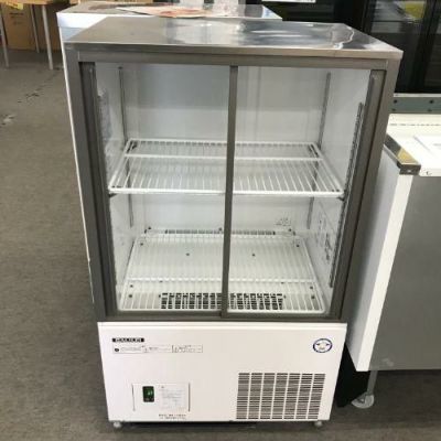 フクシマガリレイ 小型 リーチイン冷蔵ショーケース CRU-060GSWSR 飲料用 ガラス冷蔵庫 100V - オーブンレンジ