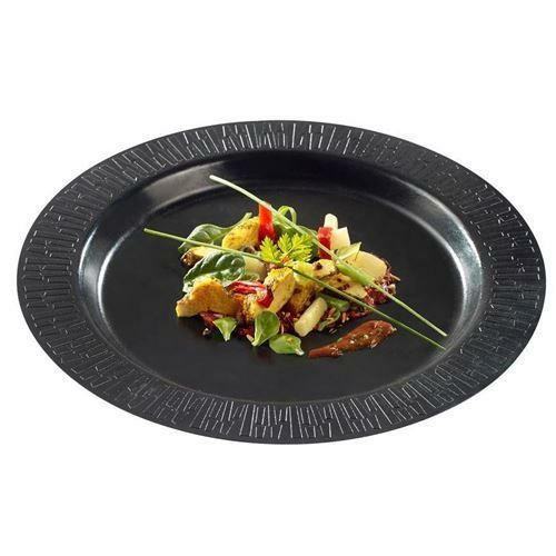 ソリア パルプ ラウンドプレート 270mm PLA ブラック(50入)VF40510