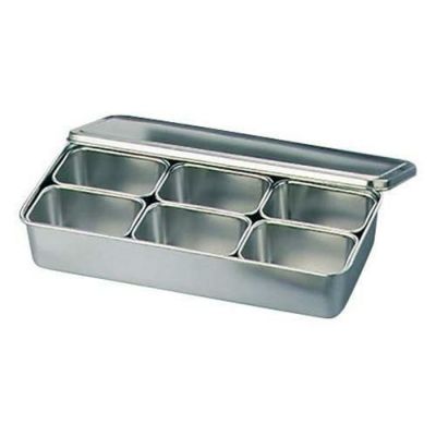 クローバー 18-8 調味料入バット 6ヶ入角 00号