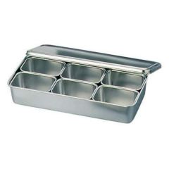 クローバー 18-8 調味料入バット 6ヶ入角 00号