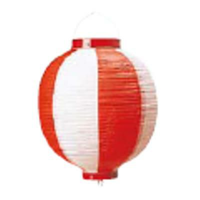 丸 提灯 10号 緑/白