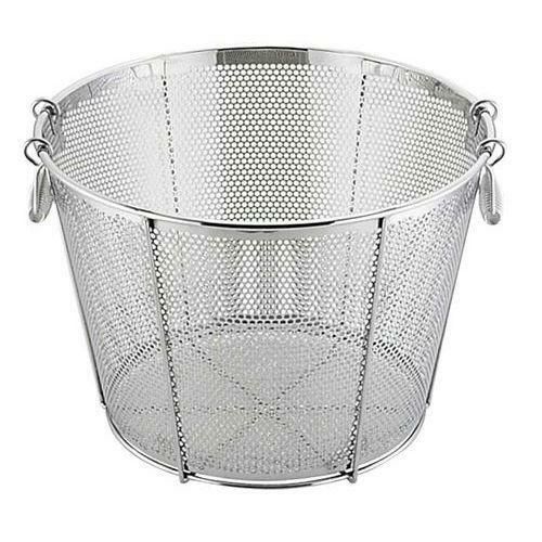 UK 18-8 補強付パンチング平底深型揚ゲザル 51cm