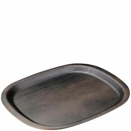 小判木目トレー 尺2寸 総ダークブラウン 1101467