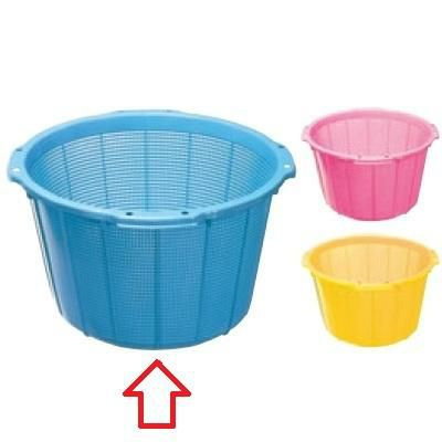 ザル 【セキスイ ザルカゴ #30 30L ブルー PE製】 #30 高さ280 直径:510、底径:350 【グループA】