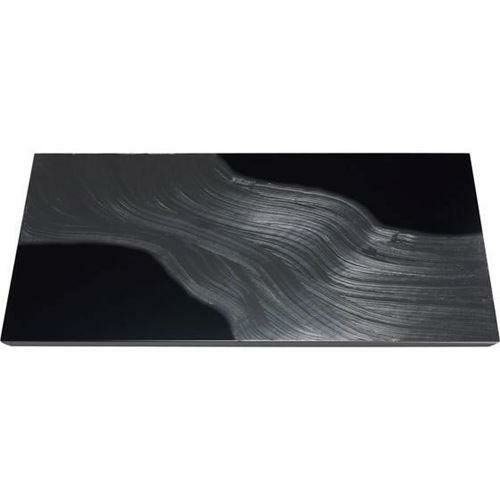 漆黒刷毛目 黒 長角トレー 黒漆流水 500×250×12mm