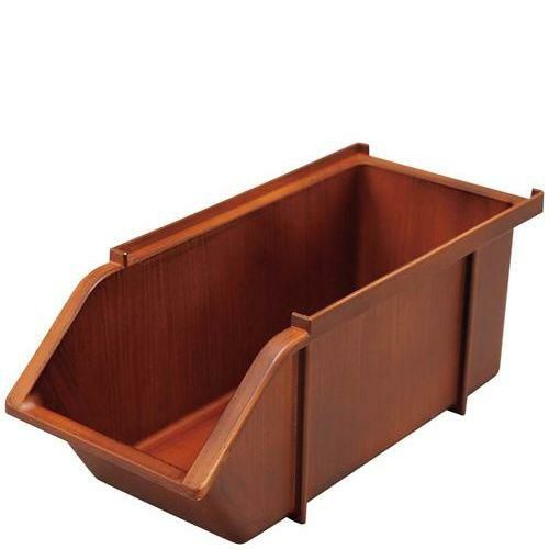 EBM スタッカブルオーガナイザーボックス ウォールナット